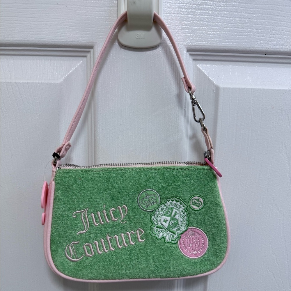 NWT Juicy Couture Juicy Girls Rule Wristlet in Retro Green